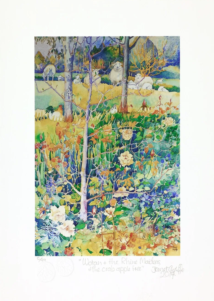 Wotan and the Rhinemaidens and the Crab Apple tree